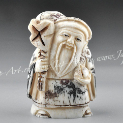 Нэцкэ Дзаошень с мешком