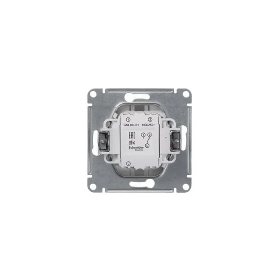 Переключатель проходной 1-кл. СП Glossa 10А IP20 (сх. 6) 10AX механизм бел. SE GSL000161