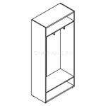 Каркас гардероба Skyland XTEN XCW 85-1 дуб сонома