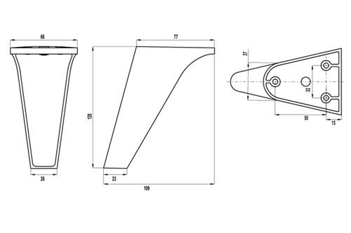 Доп.опция опоры к ТВ тумбе СОЛО / СКАНДИ (фурнитура)