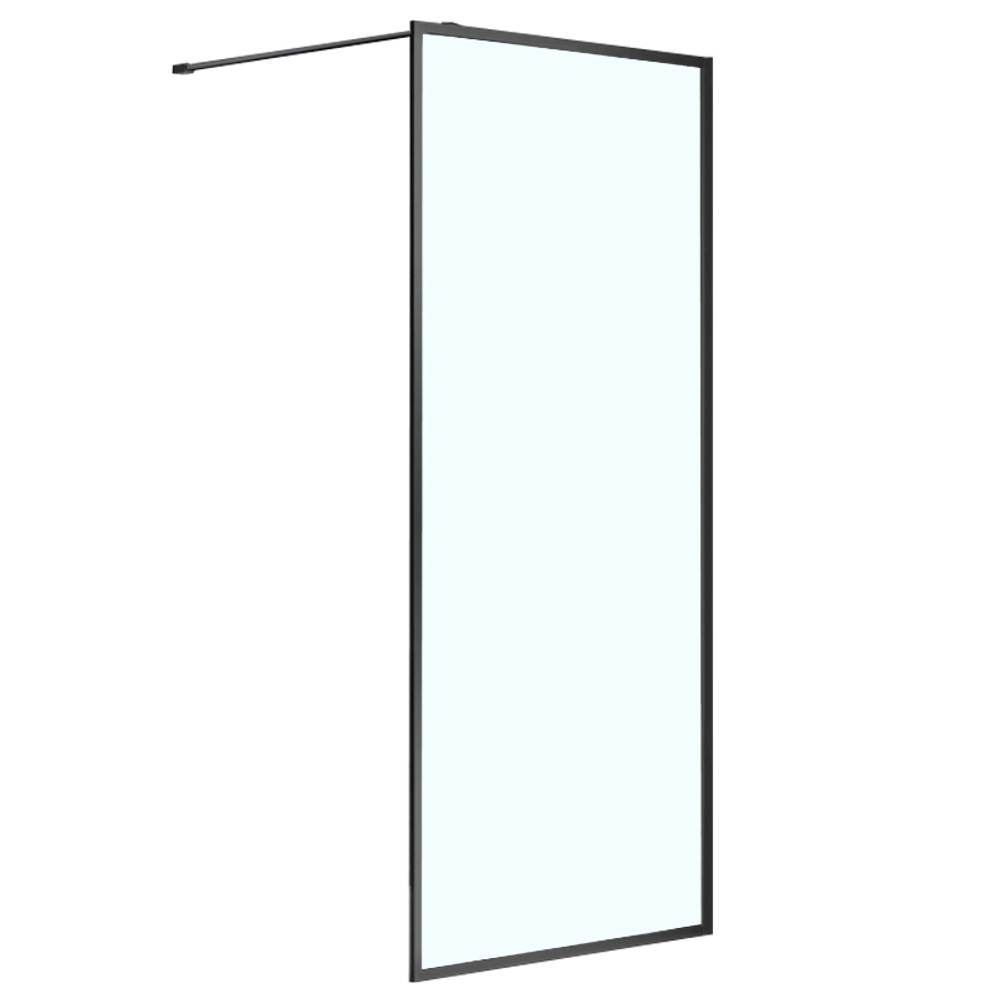 Душевая перегородка Azario RICHMOND Walk-in 1000х2000, прозрачное стекло 6 мм, цвет профиля черный (AZ-NAG 6310 1000 Black)