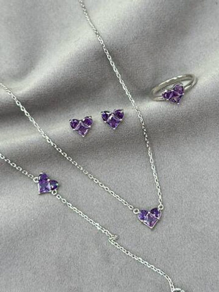 Комплект (кулон + кольцо + серьги + браслет)