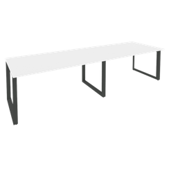 Onix Стол переговорный O.MO-PRG-2.4 Белый Бриллиант/Металл Антрацит 3160*980*750