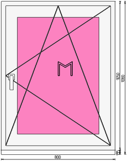 Пластиковое окно 1050 х 800 ТермА Эко + Москитная сетка
