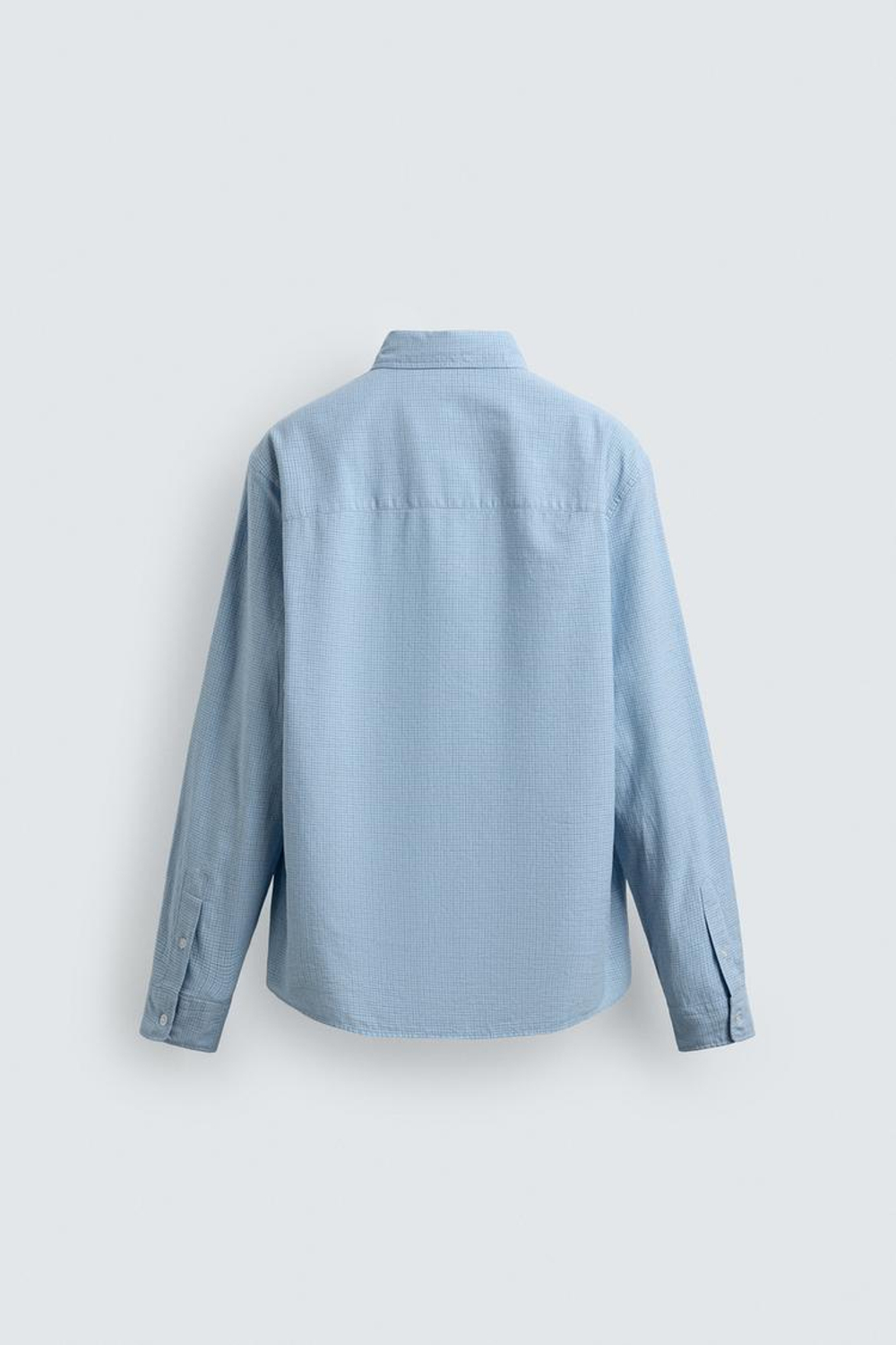 ZARA РУБАШКА ИЗ МЯГКОГО ХЛОПКА, ГОЛУБОЙ