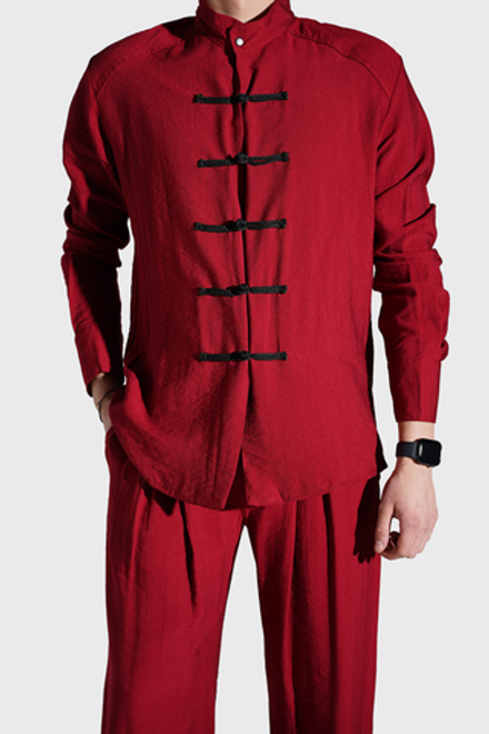 Костюм "Выход Дракона" красный лен