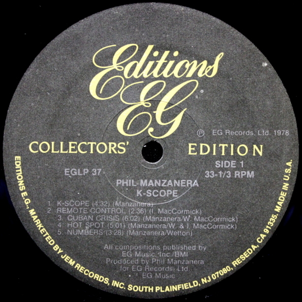 Manzanera / K-Scope (LP)