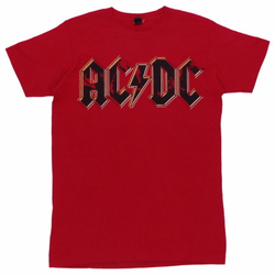 Футболка AC/DC красная ( надпись )