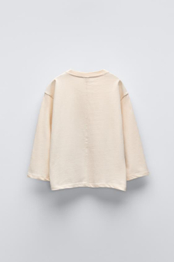 ZARA ФУТБОЛКА С ФОТОПРИНТОМ «ЛОШАДЬ», ЭКРЮ