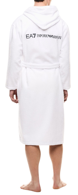 Теннисное полотенце EA7 Cotton Terry Bathrobe - white