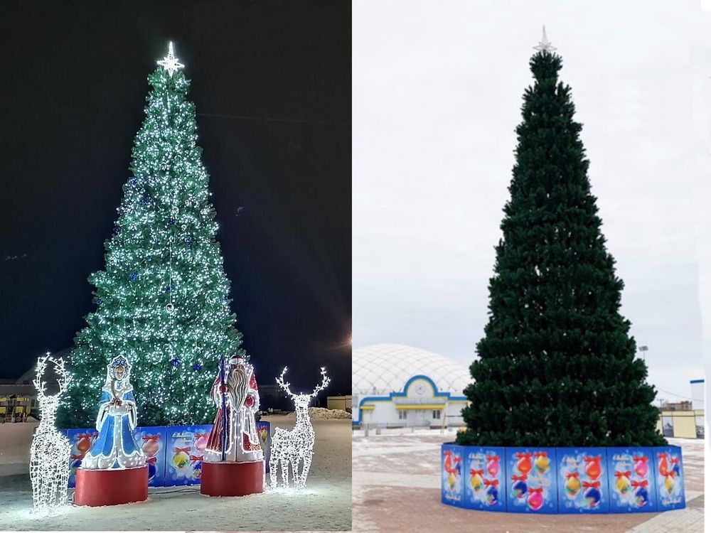 Уличная Гирлянда с режимами: Холодный свет "Северное Сияние" (24В) на елку от 4 до 30 м