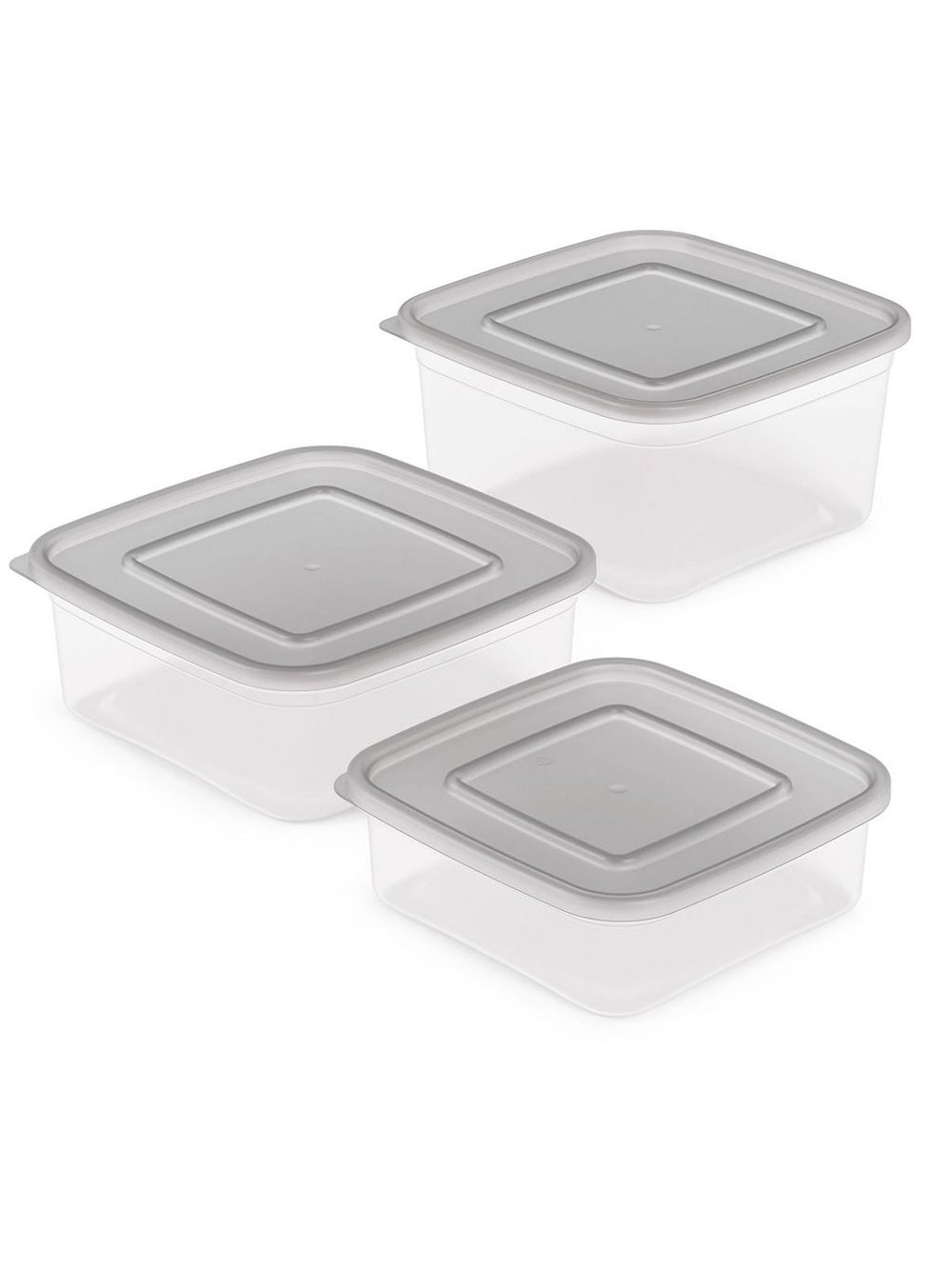 Набор контейнеров для СВЧ (0,4л;0,7л;1л) серый (1925)