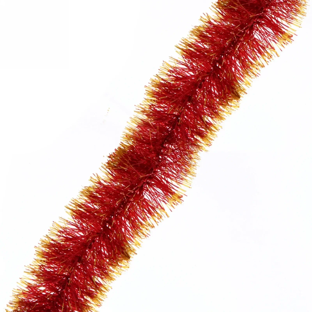 Мишура 2м 7см «Вспышки карнавала» золото/красный