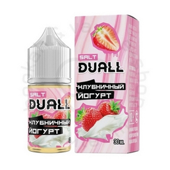 Безникотиновая жидкость для ЭСДН DUALL ZERO с ароматом клубничного йогурта, 28мл, 0мг/см3 (M)