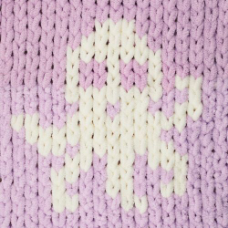 Пуффи Море ПЛЮС (Puffy More plus) пряжа Alize 100%микрополиэстер 2х250г/11м (8003 молочный/сиреневый)