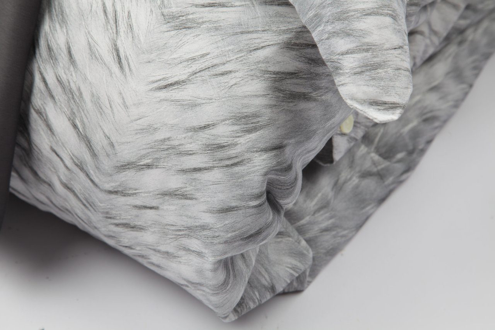 Постельное белье 2 спальное евро Roberto Cavalli Volpe серое