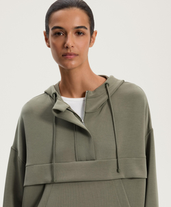 Oysho Толстовка из мягкого модала с застежкой-молнией, светлый хаки