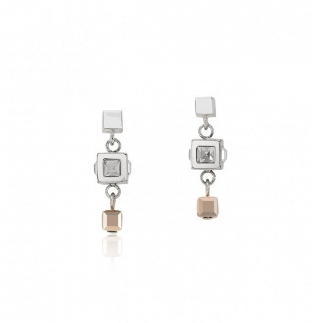 Серьги Coeur de Lion Silver-Rosegold 5037/21-1723