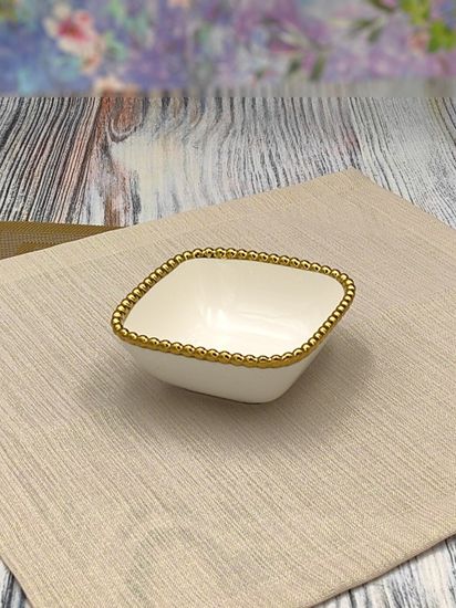 Салатник квадратный 12х5 см. Бусины