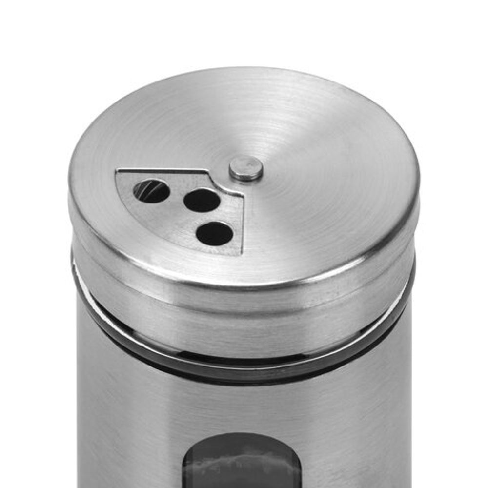 Набор для специй 2х100 мл, ULTRA, подставка + солонка + перечница, 3 типа отверстий, WEGLA (ВЕГЛА), 700235