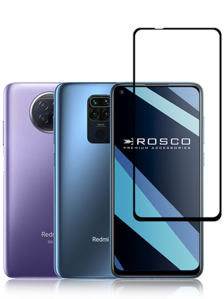 Защитное стекло ROSCO для Xiaomi Redmi Note 9;Xiaomi Redmi Note 9T (арт. XM-RN9T-FSP-GLASS-BLACK )