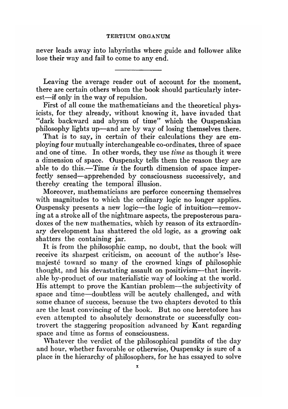 Tertium organum (the third organ of thought). A key to the enigmas of the world | P. D. Ouspensky