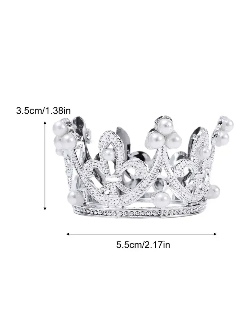 Корона для бенто золотая с жемчугом