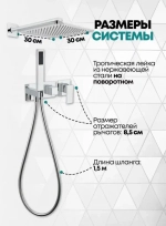 Душевая система скрытого монтажа Grocenberg GB5080CR с Картриджем Kerox (Венгрия)