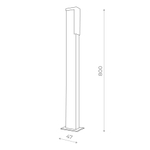 Светильник светодиодный, черный, белый, POSTO, LED, 6