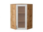 Шкаф верхний угловой остекленный Шале