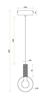 Подвес 3W 4000K 4377-1P золото/черный Kula Favourite