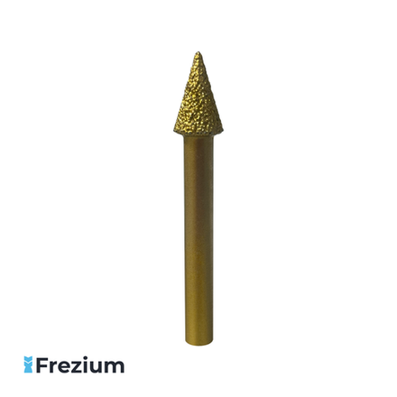 Конусная алмазная шарошка по камню (8x6x16,5)