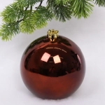 Новогодний шар 15 см «Глянец», шоколад