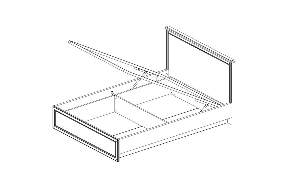 Двуспальная кровать 160x200 с подъемным механизмом