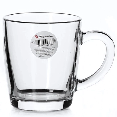Кружка стеклянная 340мл «Бейзик» 55531SLBT