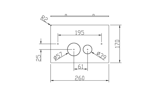 Boheme Кнопка для инсталляции латунь BRONZE ультраплоская (для 666)
