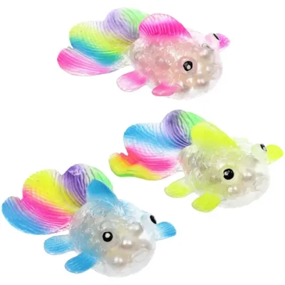 Игрушка «Рыбка», 12,5 см, сквиш с бусинами, микс
