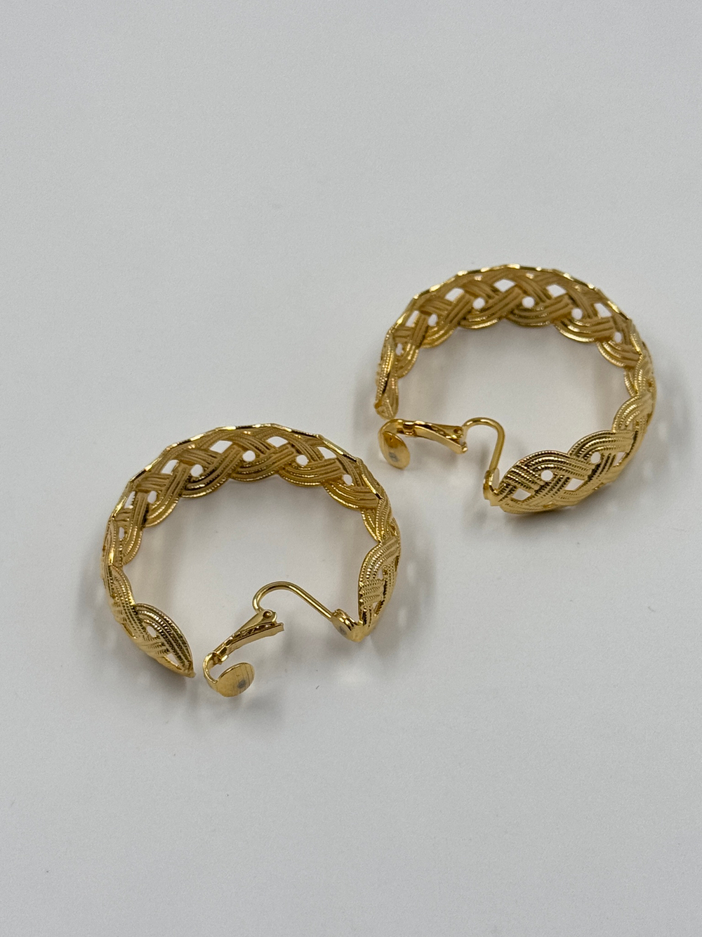 Клипсы кольца Косичка крупные