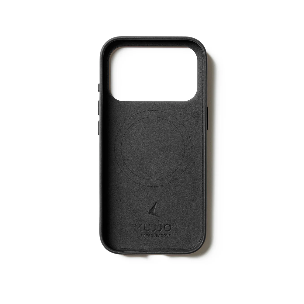 Чехол Mujjo Leather для iPhone 17 Pro черный