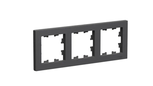 ATLASDESIGN 3-постовая РАМКА, универсальная, БАЗАЛЬТ