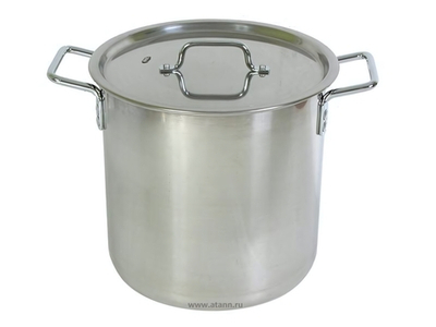 Котел 50л d40см h44см, высокий сварной, клепанные ручки "Общепит"