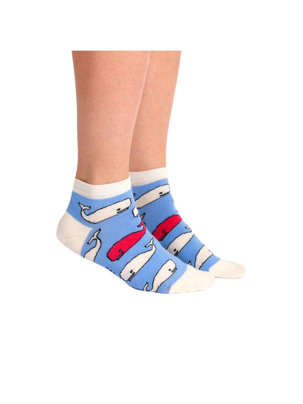 Носки медицинские мужские Babushka, "Белые киты", голубой, 41-45