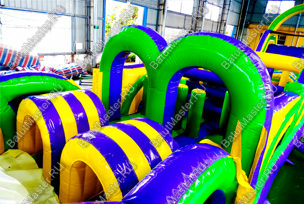 Надувной батут "Длинная полоса препятствий" 29*4*5 м