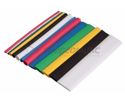 Набор разноцветных термоусадочных трубок №3 (Ассорти) 13 штук по 10 см (Rexant 29-0103)