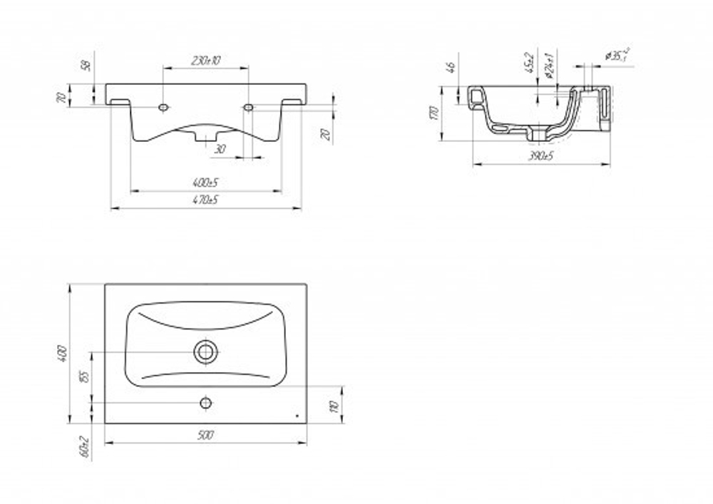 РАКОВИНА MODUO 50