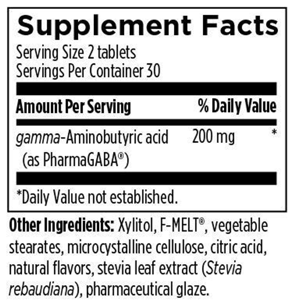 Designs For Health - PGAB60 - PharmaGABA 60 tablets