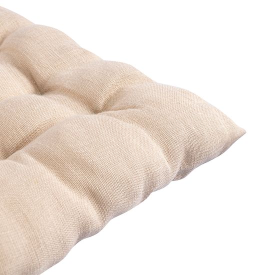 Подушка на стул из стираного льна бежевого цвета из коллекции essential, 40х40x4 см