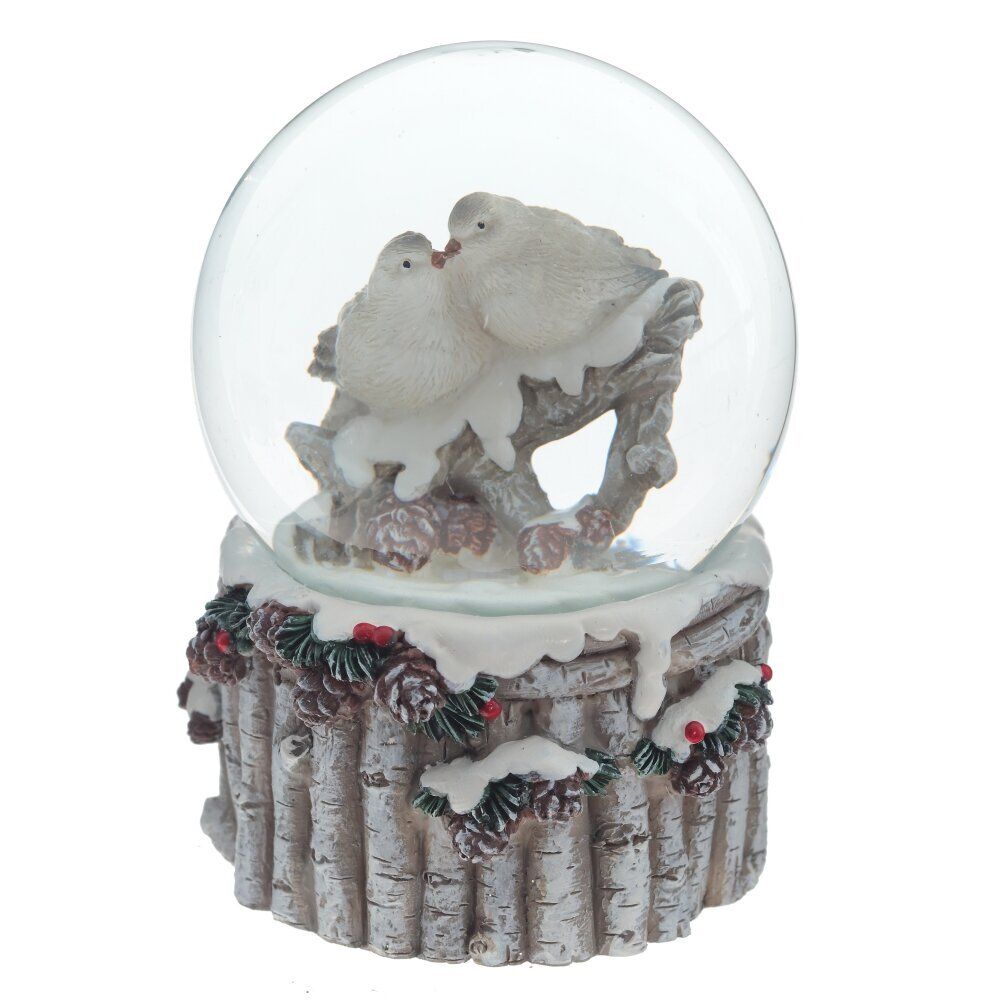 GAEM Фигурка декор в стекл шаре "Птички", D6 см, L7 W7 H9 см, 2в.