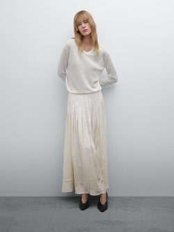 Massimo Dutti Свитер из 100% льняной ткани, белый