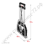 STAYER PROTruck до 120кг, из алюминиевого сплава, платформа 48,5х35см, колёса d16см, вес 5кг, складная хозяйственная тележка (38755-120)